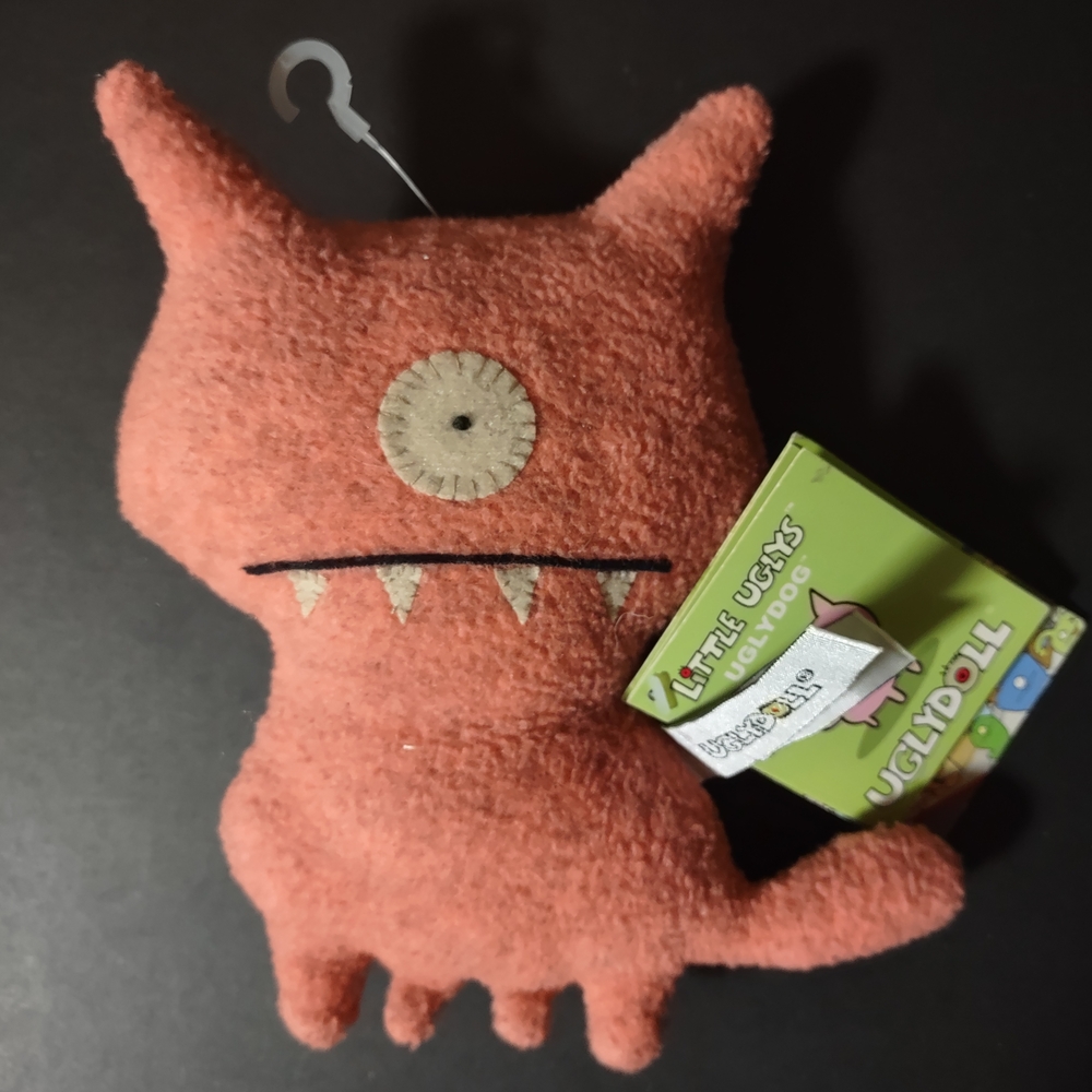 New Ugly Doll Uglydog 2008 Pretty Ugly LLC Pink / Gray Cyclops Plush NWT